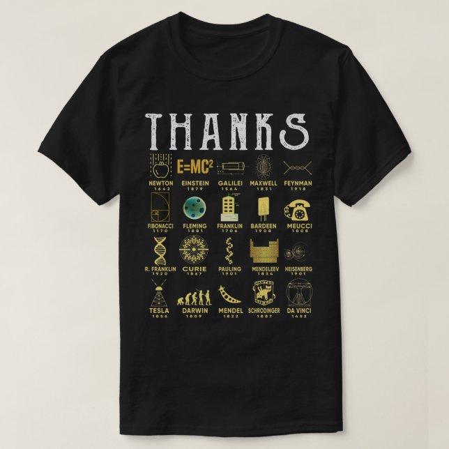 Danke an die Wissenschaftler T-Shirt (Design vorne)
