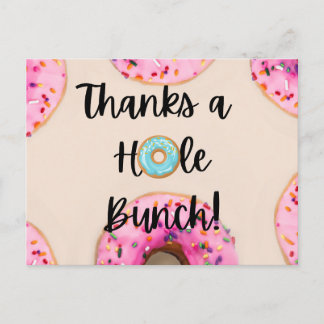 Danke an ein Hole Bunch Donut Thema Danke Karten
