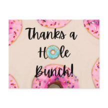 Danke an ein Hole Bunch Donut Thema Danke Karten
