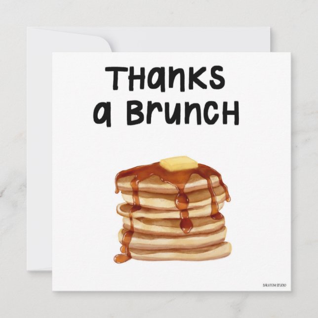 Danke an eine Brunch Pancake Dankeschön Card (Vorderseite)