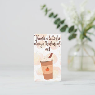 Danke an einen Latte! Real Anwesen Pop-by-Business Visitenkarte