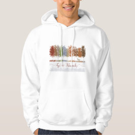 Danke an Erntedank Bäume und einsamen Hirsch Hoodie
