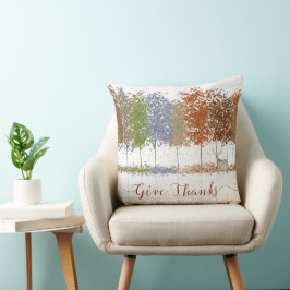 Danke an Erntedank Bäume und einsamen Hirsch Kissen