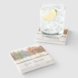 Danke an Erntedank Bäume und einsamen Hirsch Steinuntersetzer