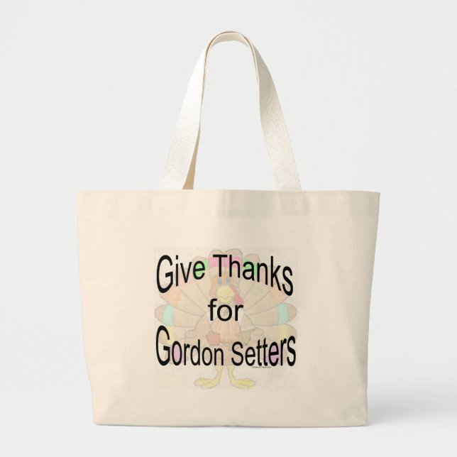 Danke an Gordon Setters Jumbo Stoffbeutel (Vorne)