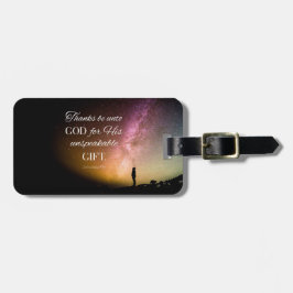 Danke an Gott - 2 Kor. 9:15 Gepäckanhänger