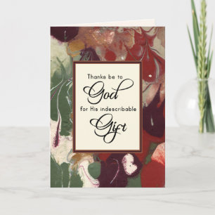 Danke an Gott für sein Geschenk Weihnachten Karte