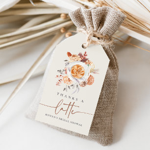 "Danke an Latte" Kaffeepause Brautparty Gefallen Geschenkanhänger