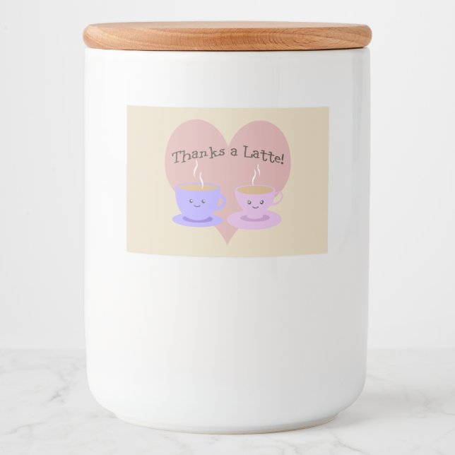 Danke an Latte Lebensmitteletikett (Vorderseite)