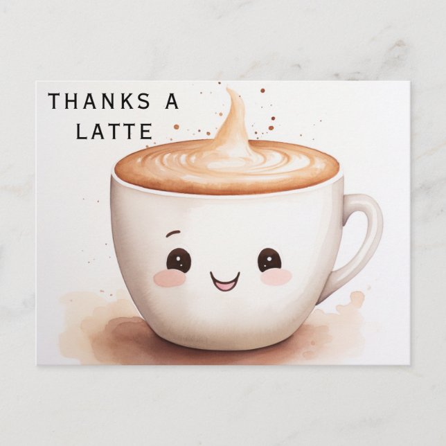 Danke an Latte Postkarte (Vorderseite)