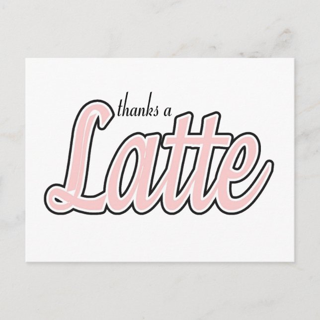 Danke an Latte Postkarte (Vorderseite)