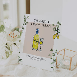 Danke an Limoncello Brautparty Sign Sockelschild