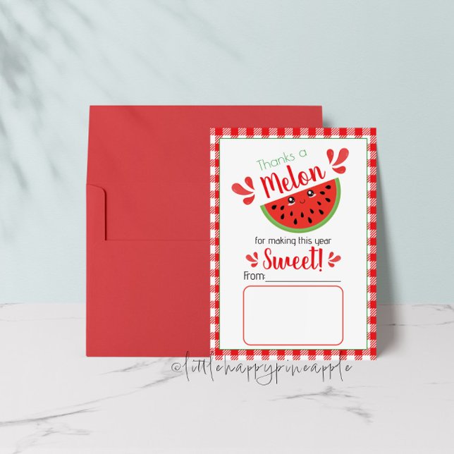 Danke an Melon Teacher Dankeschön Card Einladung (Von Creator hochgeladen)