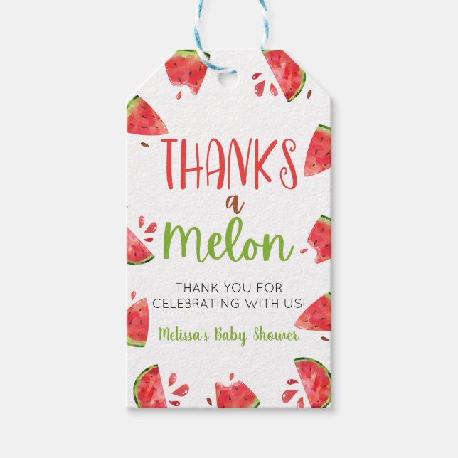 Danke an Melon Watermelon Baby Duwer Fevor Geschenkanhänger (Vorderseite)