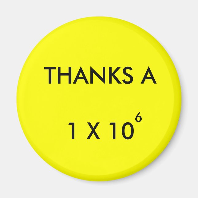 DANKE AN MILLION - Magnet (Vorne)