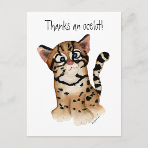 Danke an Ocelot Postcard Postkarte