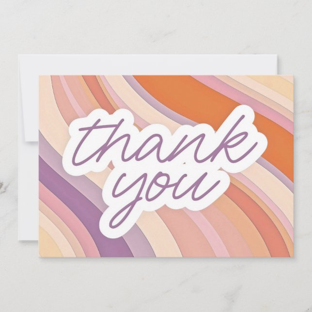Danke an Pastel Gradient Card Ankündigung (Vorderseite)