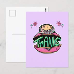 Danke an Russian Doll Postkarte