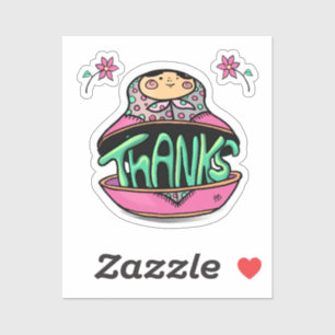 Danke an Russian Doll Sticker