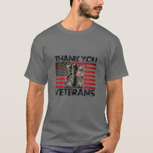 Danke an Veteranen Kampfstiefel Veteranentag Ameri T-Shirt