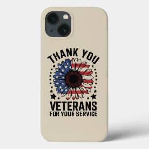 Danke an Veteranen Sonnenblume Militärveteranen Ta Case-Mate iPhone Hülle