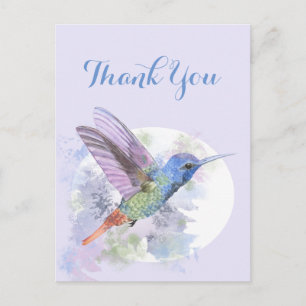 Danke an Watercolor Hummingbird Bird Postkarte