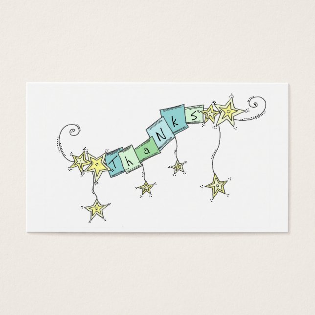 Danke Aquamarin Stars Dankbarkeit Small (Vorderseite)
