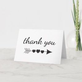 Danke Arrow Hearts Karte