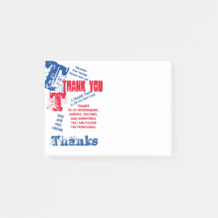 DANKE ÄRZTE, KRANKENSCHWESTERN UND ERSTHELFER POST-IT KLEBEZETTEL