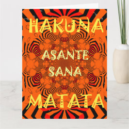 Danke Asante Sana Hakuna Matata mit Dankbarkeit