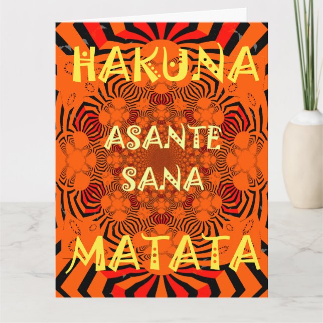 Danke Asante Sana Hakuna Matata mit Dankbarkeit (Vorderseite)