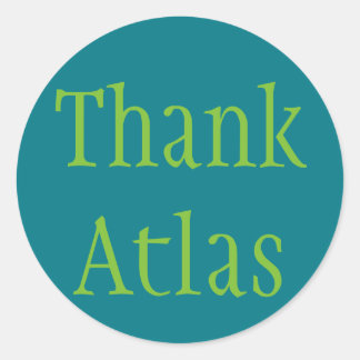 Danke Atlas Runder Aufkleber