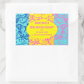 "Danke"-Aufkleber - "merci beaucoup"-Design 1 Rechteckiger Aufkleber