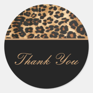 Danke Aufkleber-Safari Runder Aufkleber