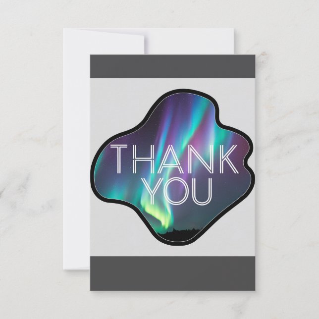 Danke, Aurora Borealis  Dankeskarte (Vorderseite)