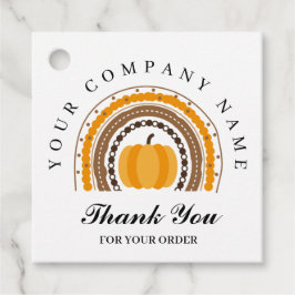 Danke Autumn Fall Rainbow Pumpkin Business Geschenkanhänger