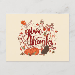 Danke Autumn Harvest, Turkey Erntedank Feiertagspostkarte