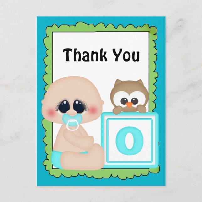 Danke, Baby Boy Postcard Postkarte (Vorderseite)