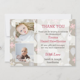 "Danke" Baby Celebration Custom Foto Feiertagskarte