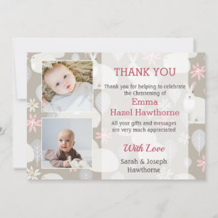 "Danke" Baby Celebration Custom Foto Feiertagskarte