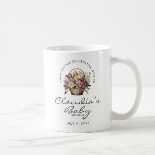 Danke Baby Dusche Aquarell Blumenkorb Kaffeetasse