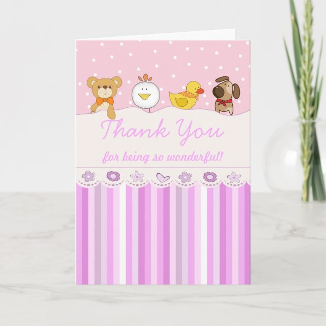 Danke, Baby Dusche Geschenk Dankeskarte (Vorderseite)