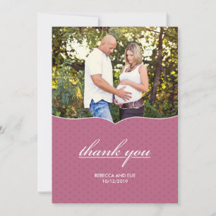 Danke Baby-Duschen-Foto-flache Karte