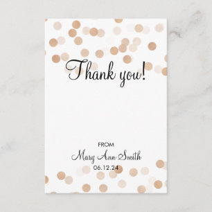 Danke Baby-Duschen-Kupfer-Folien-Glitzer-Lichter