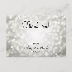 Danke Baby-Duschen-Silber-Glitzer-Lichter