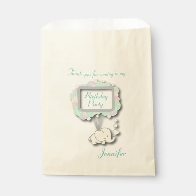 Danke Baby Elephant Geschenktütchen (Vorderseite)