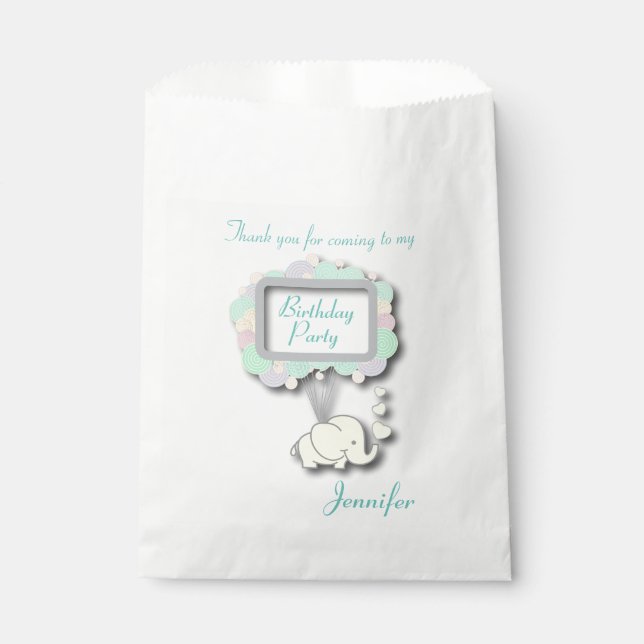 Danke Baby Elephant Geschenktütchen (Vorderseite)