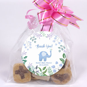 Danke Baby Elephant Song Bird Baby Dusche Runder Aufkleber