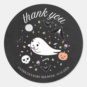 Danke Baby-Geist Halloween-Junge Baby-Party Runder Aufkleber