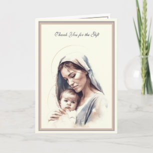 Danke, Baby Junge oder Mädchen, religiös katholisc Karte